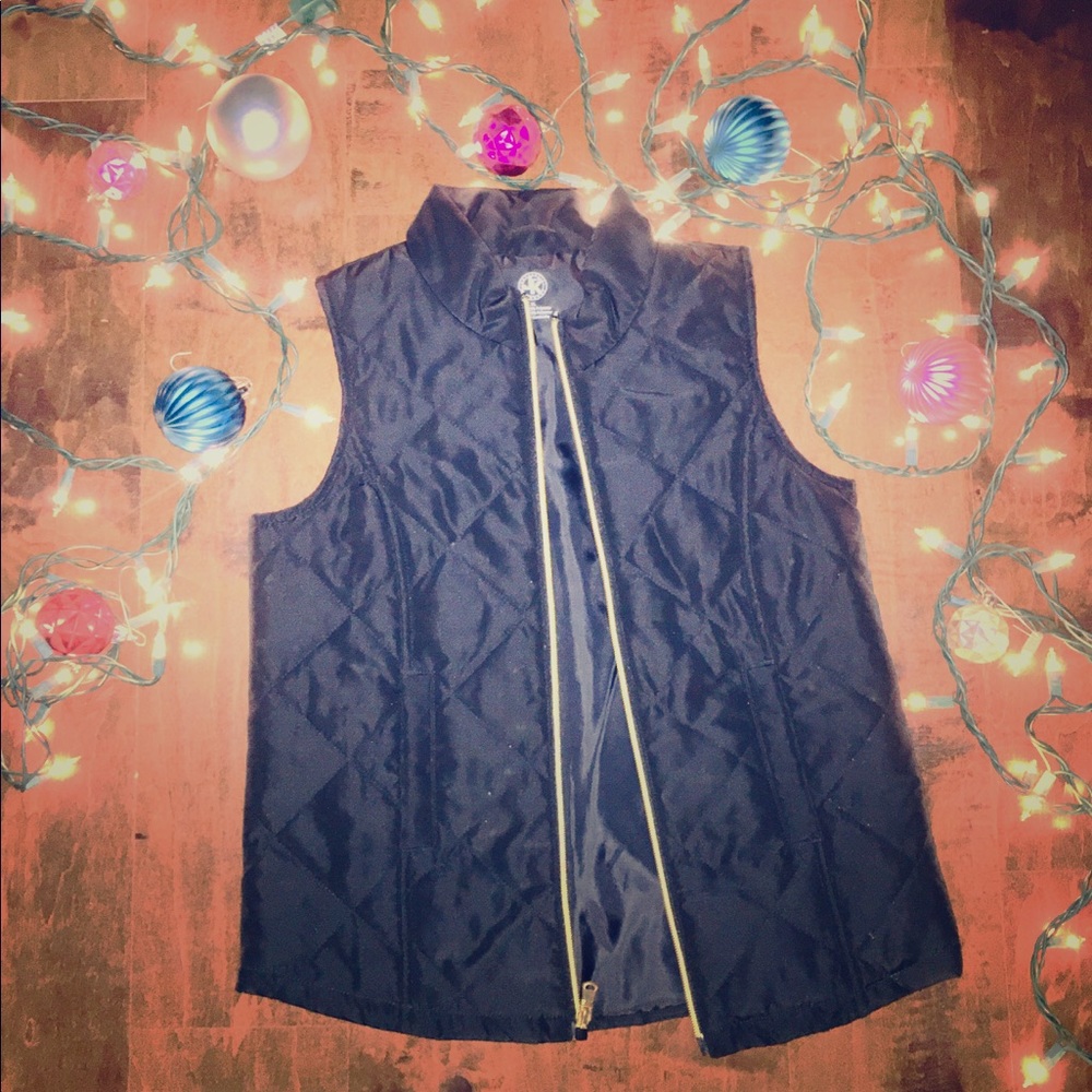 J.Khaki Black Quilted Vest